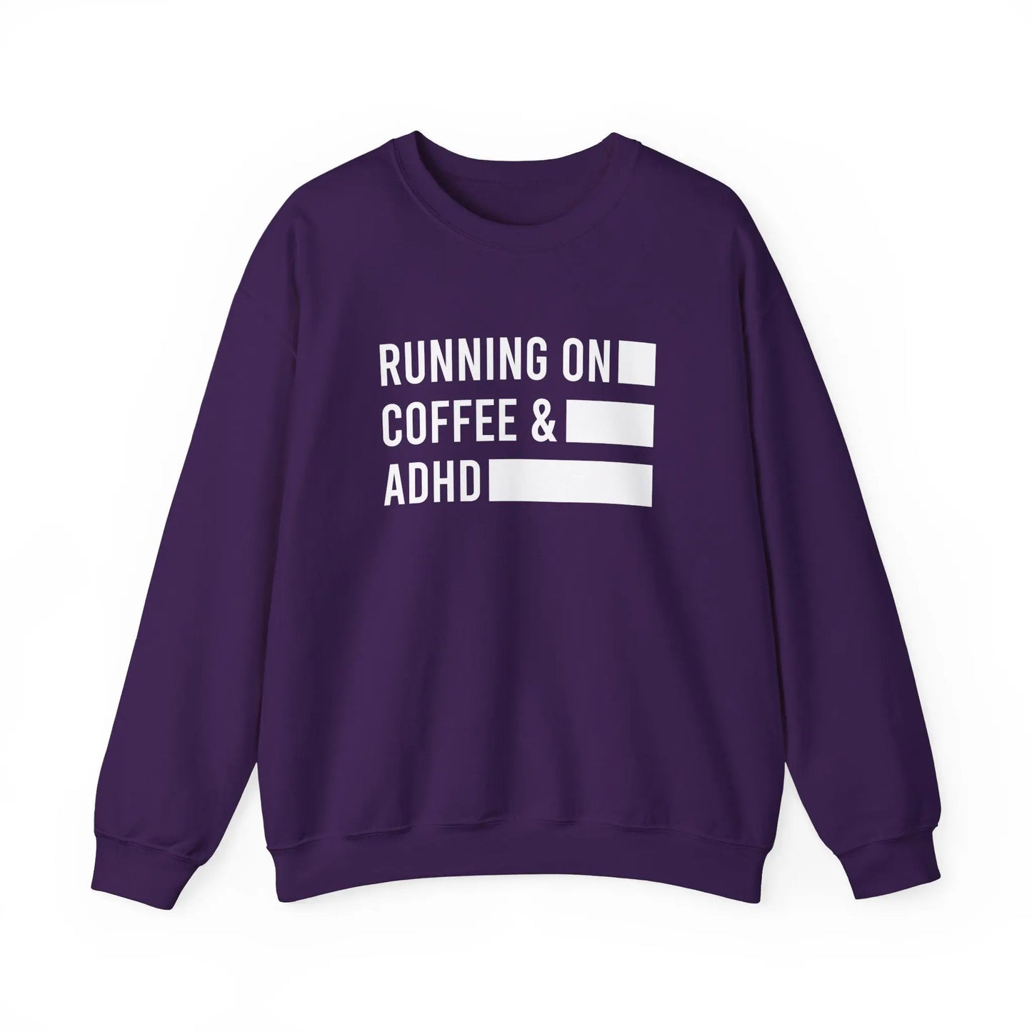 Running on Coffee and ADHD Crewneck - MindLyssMoments LLC