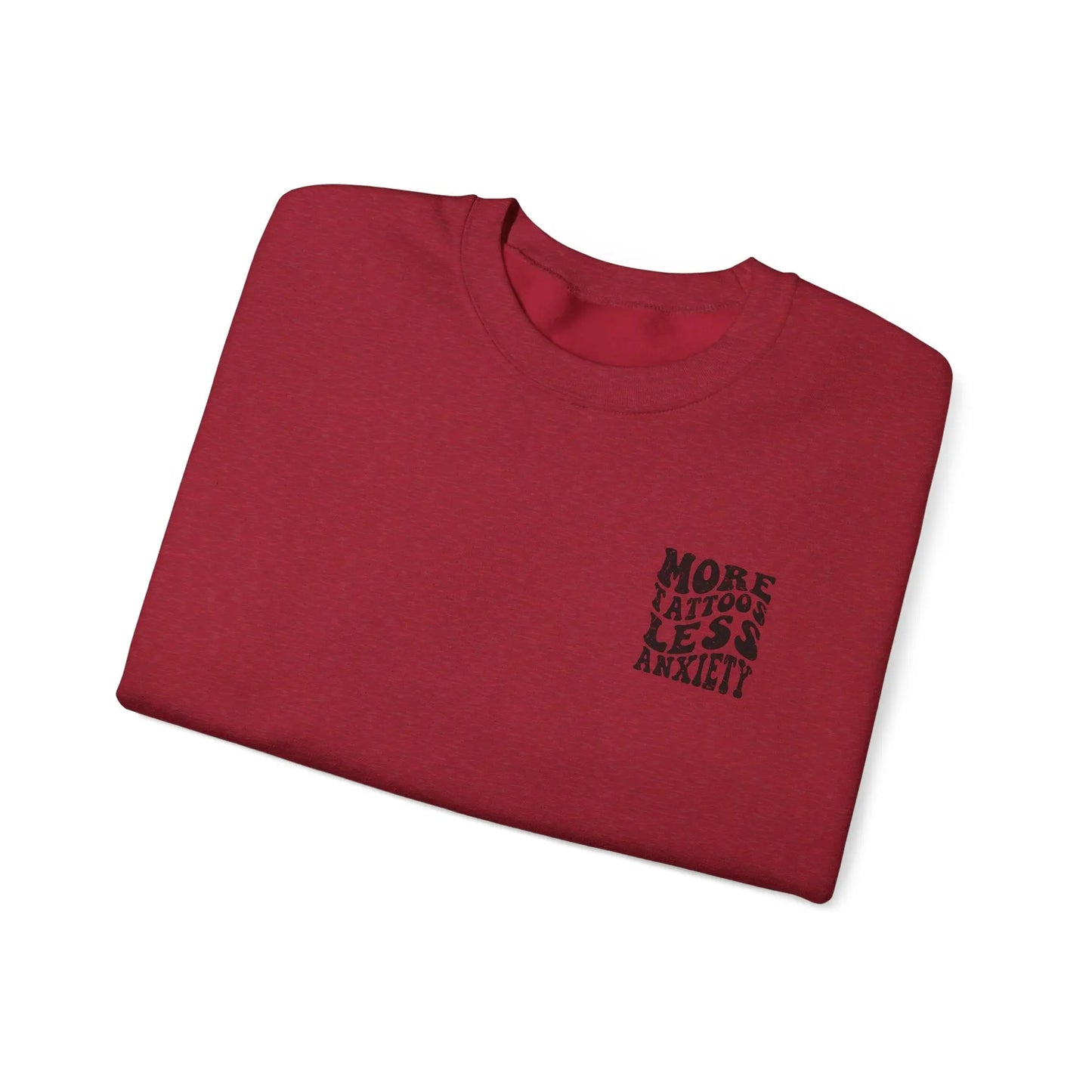 More Tattoos, Less Anxiety Crewneck - MindLyssMoments LLC