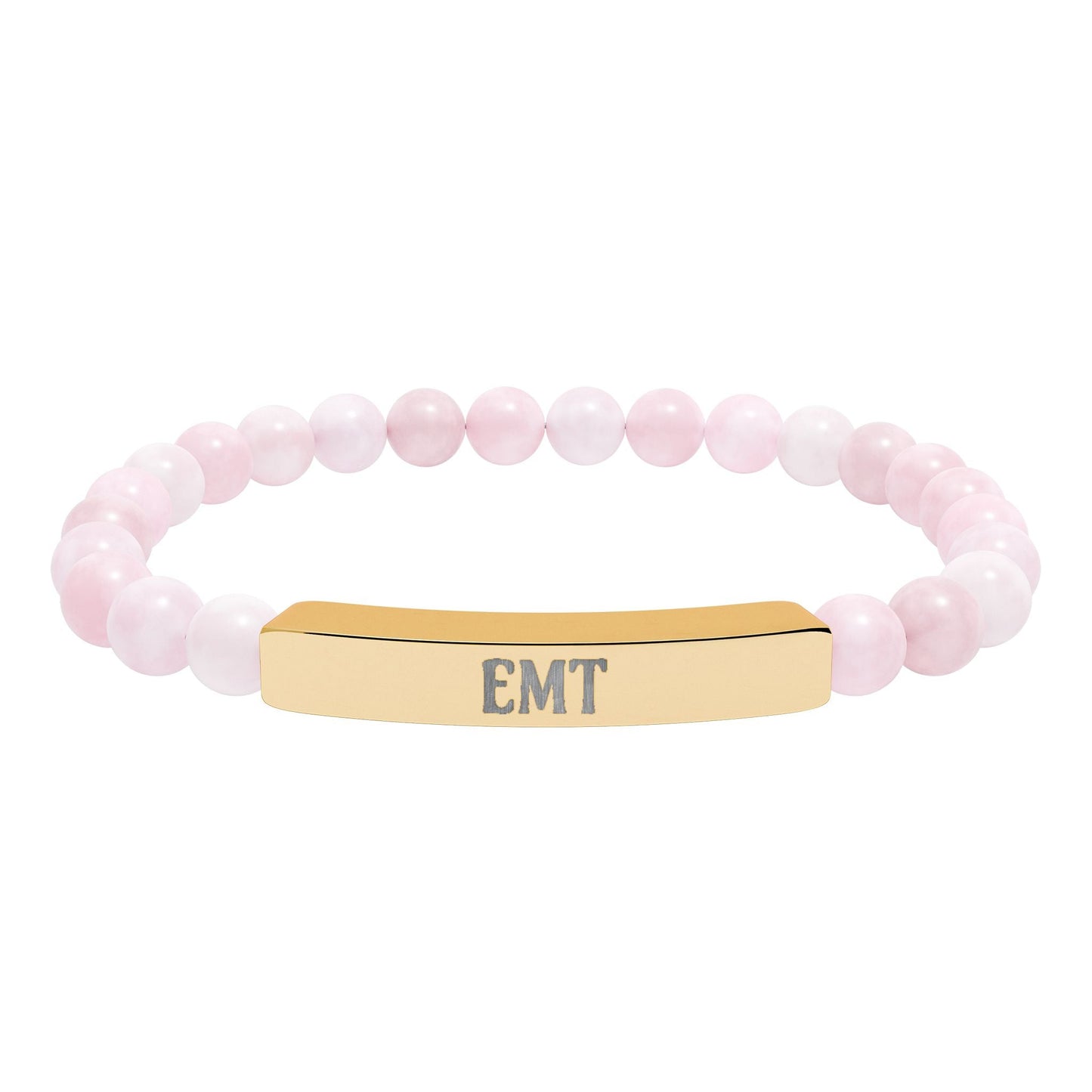 EMT Natural Stone Engraved Bar Bracelet Printify
