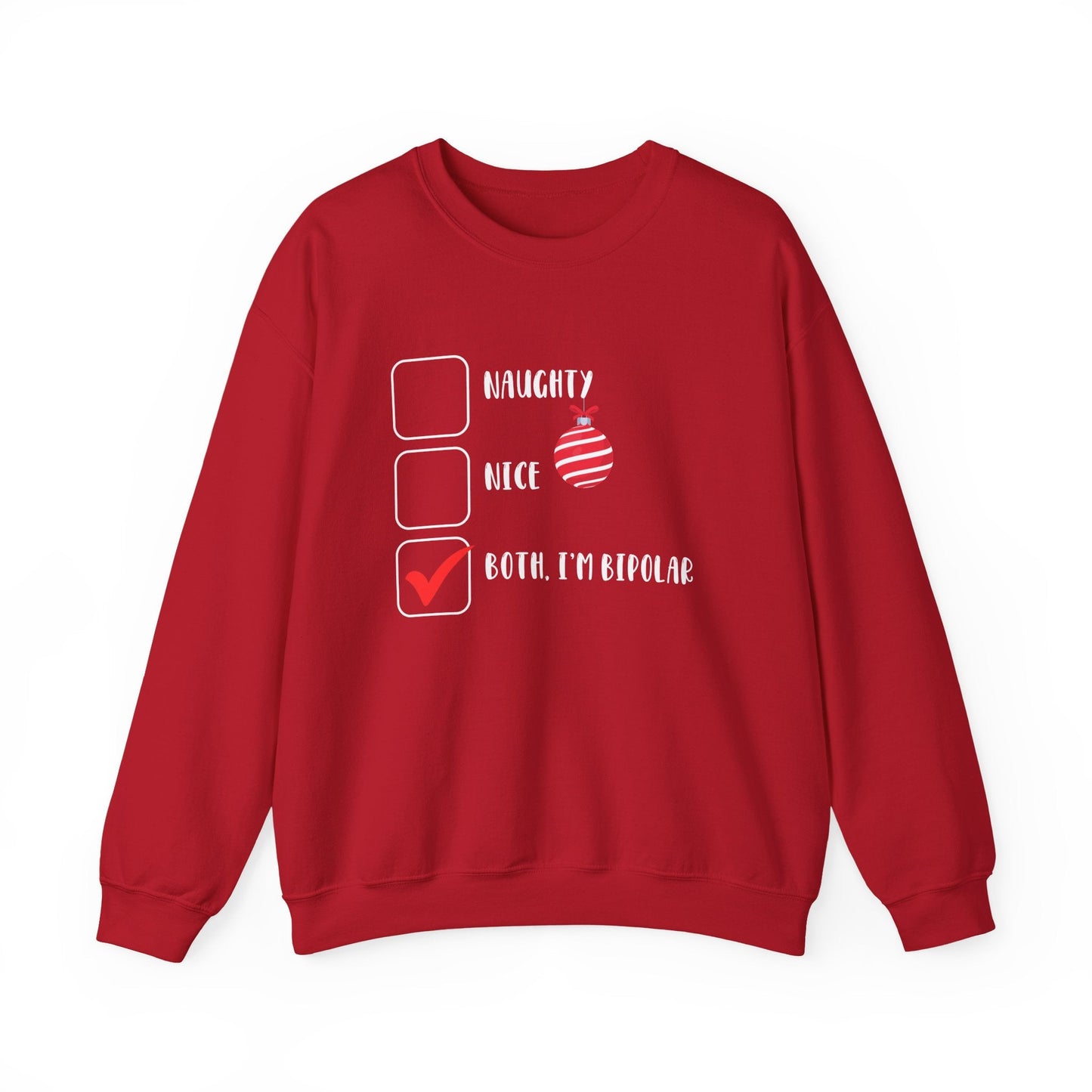 Naughty, Nice, Bipolar Crewneck Printify