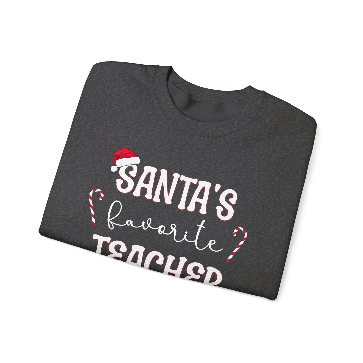 Santa's Favorite Teacher Crewneck Printify