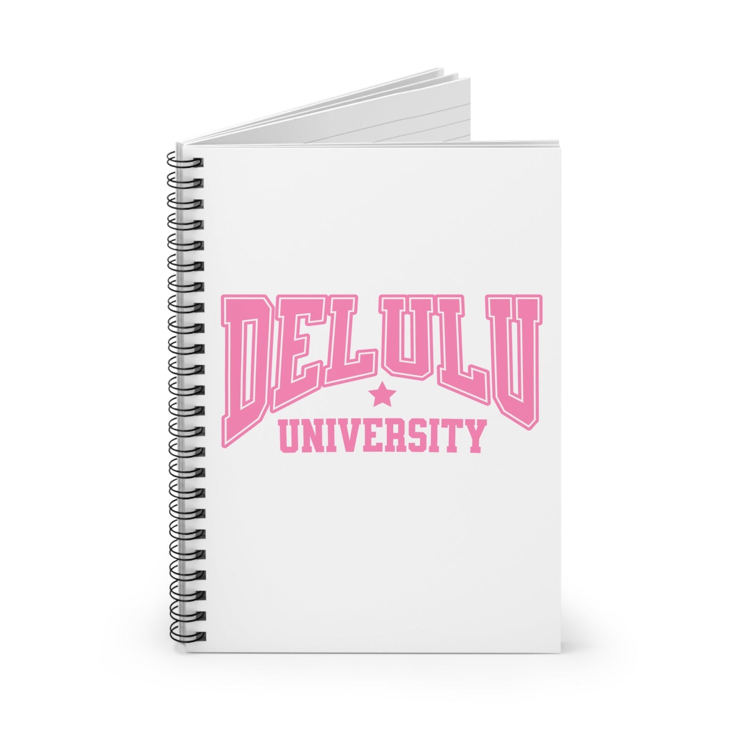 Delulu University Spiral Notebook Printify