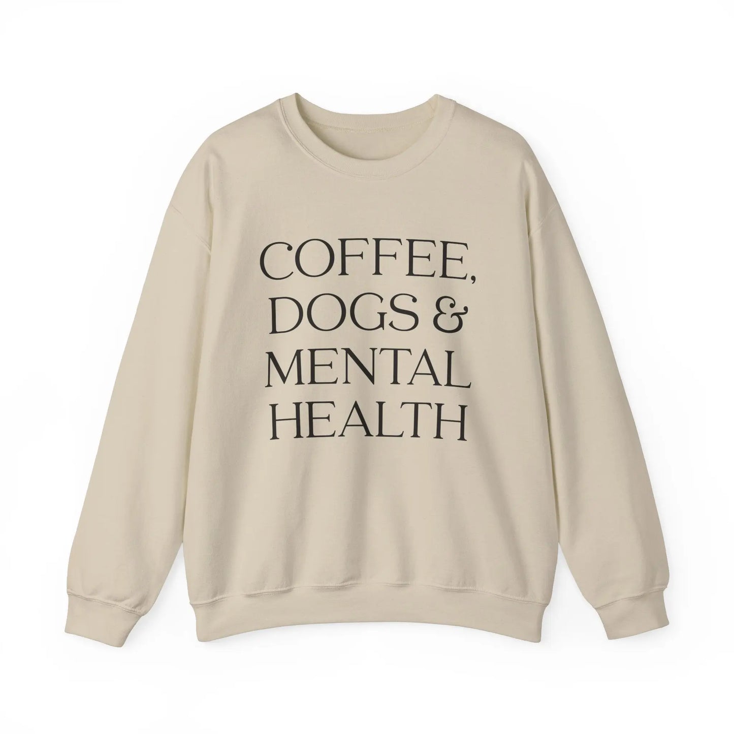 Coffee, Dogs, & Mental Health Crewneck - MindLyssMoments LLC