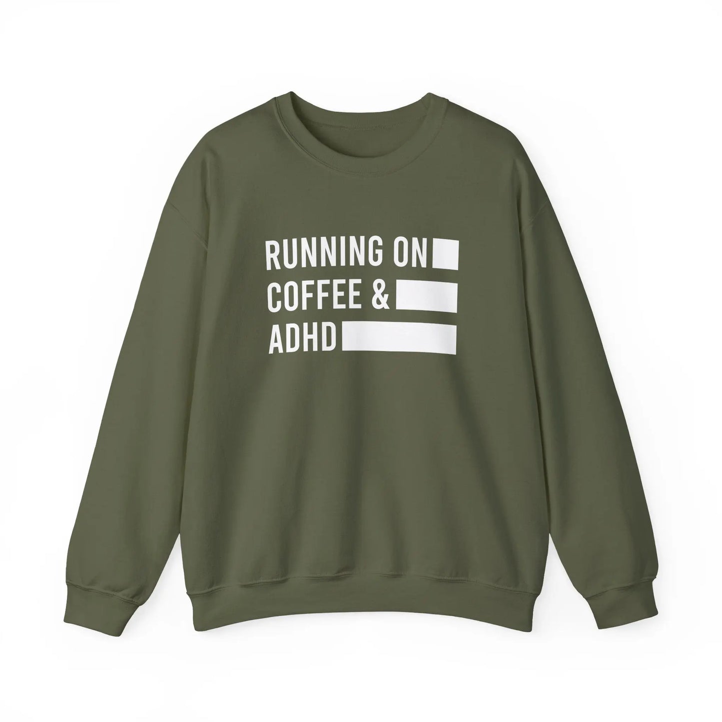 Running on Coffee and ADHD Crewneck - MindLyssMoments LLC