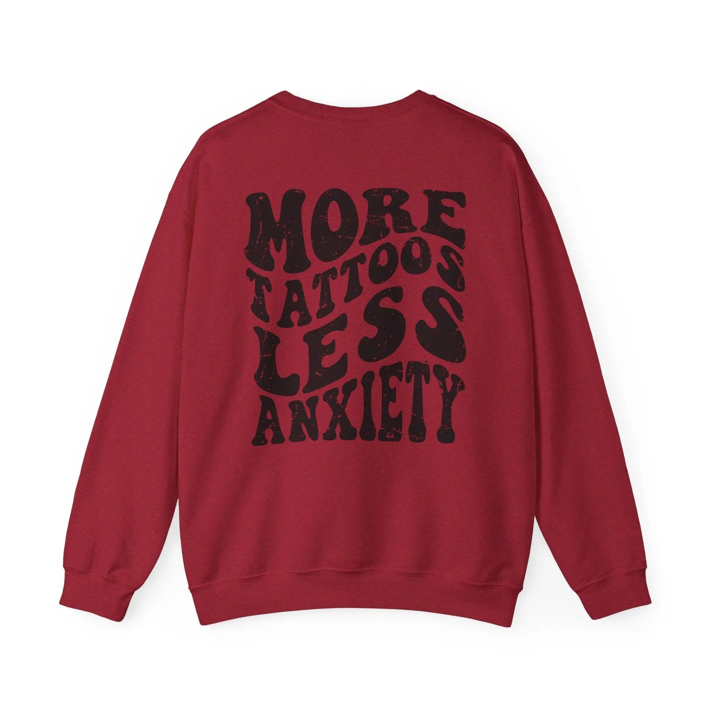 More Tattoos, Less Anxiety Crewneck - MindLyssMoments LLC