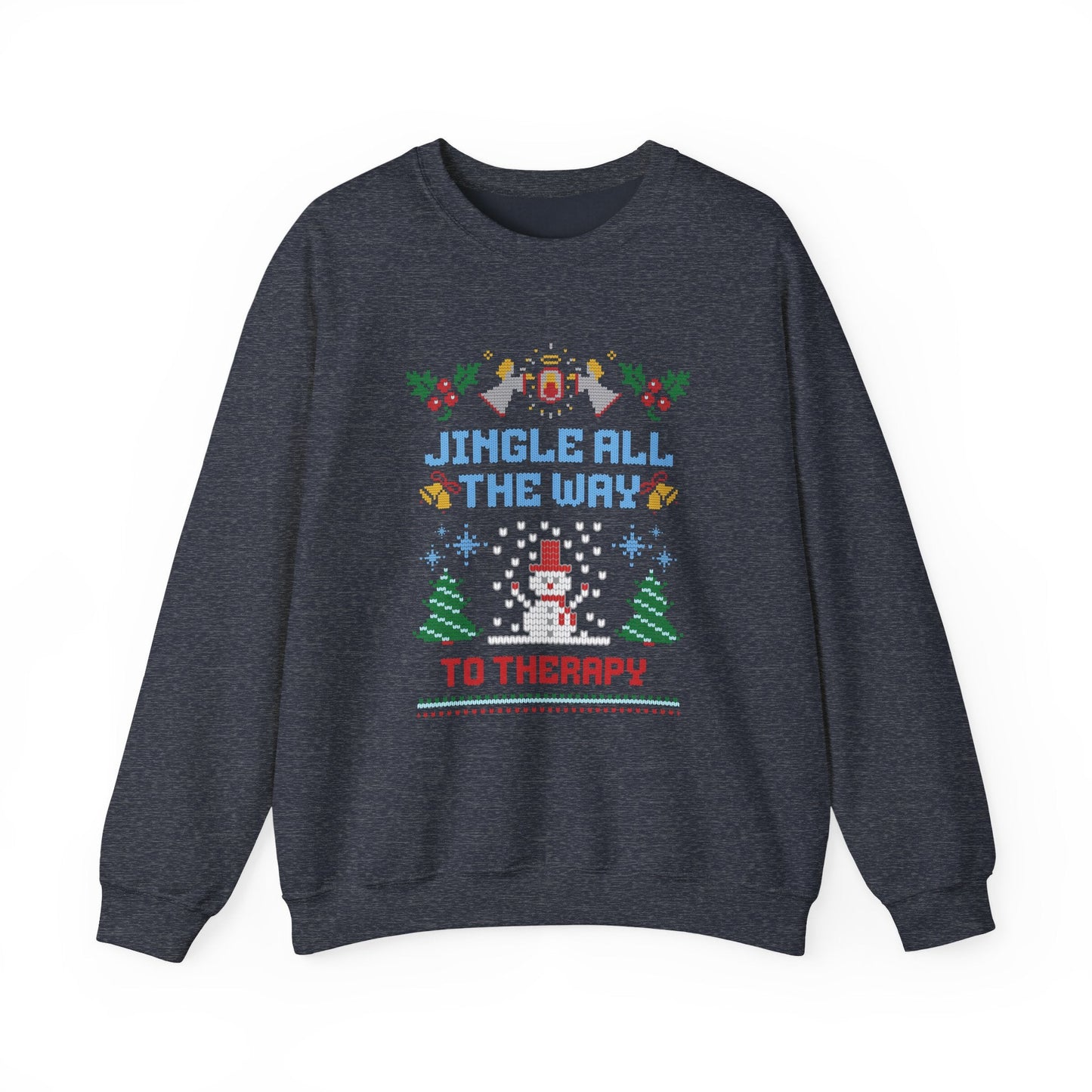 Jingle All The Way To Therapy Crewneck Printify