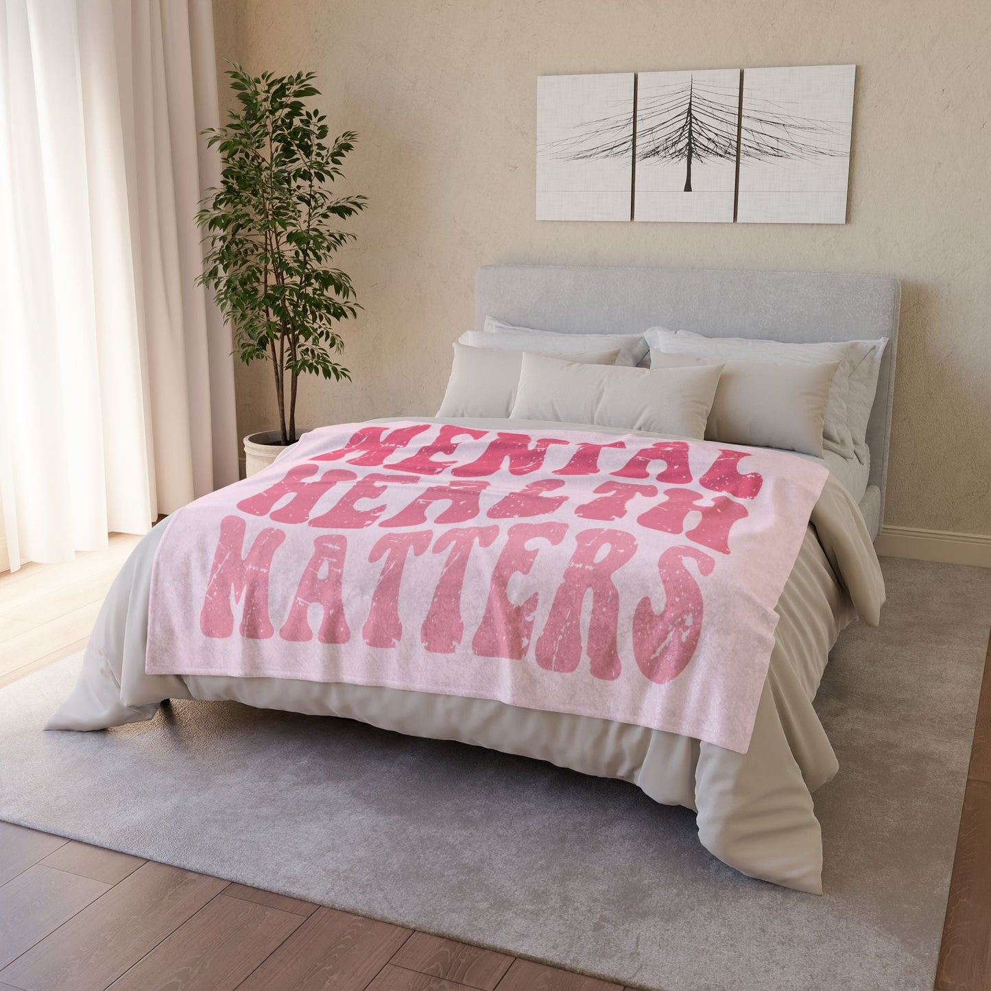 Mental Health Matters Blanket Printify
