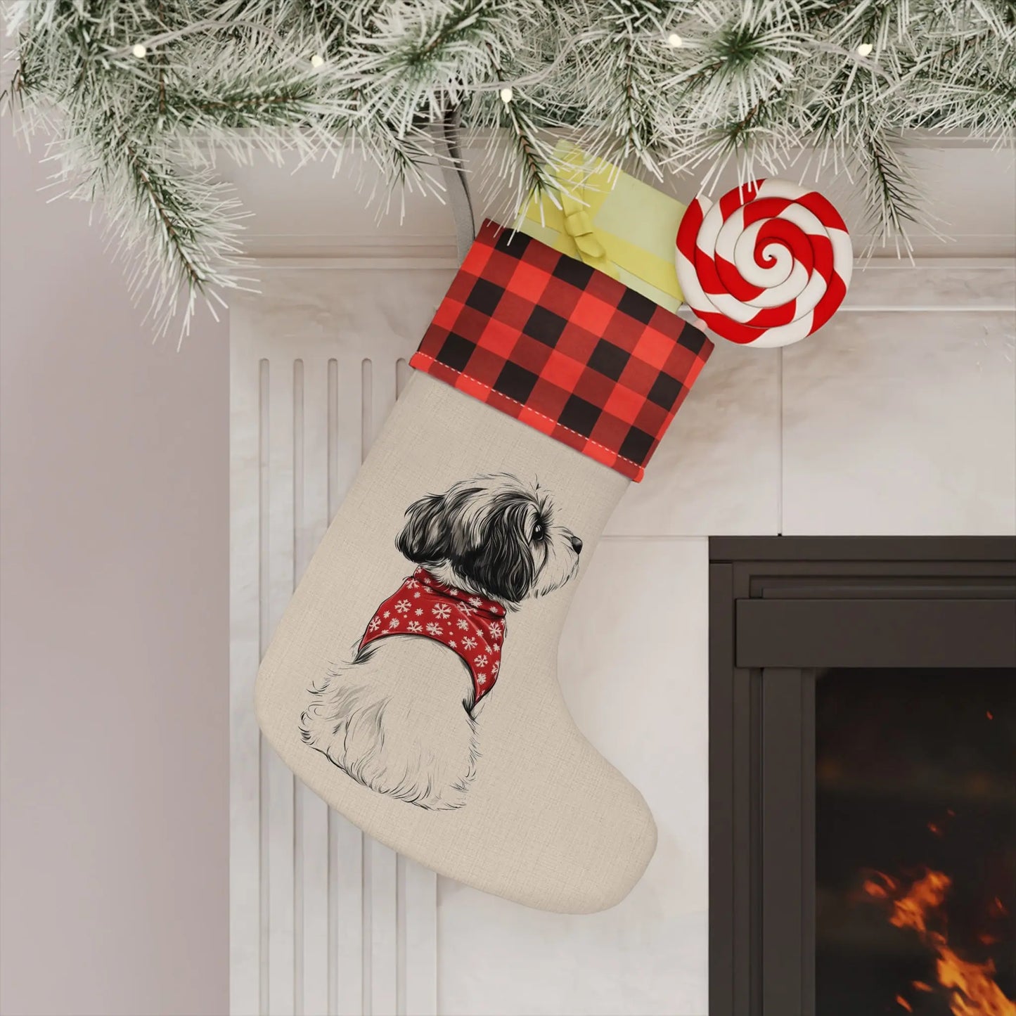 Shih Tzu Christmas Stocking - Personalization Available! - MindLyssMoments LLC