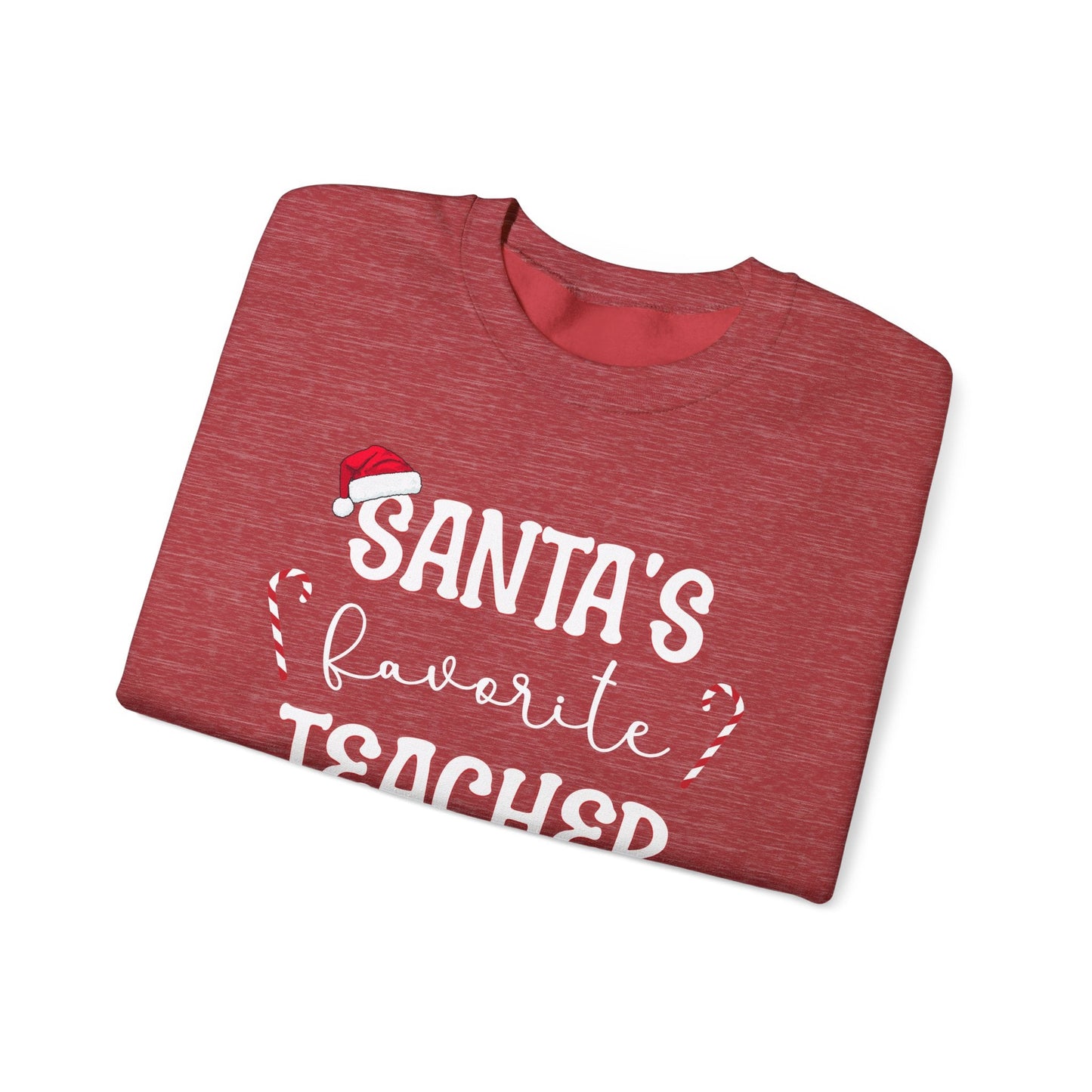 Santa's Favorite Teacher Crewneck Printify