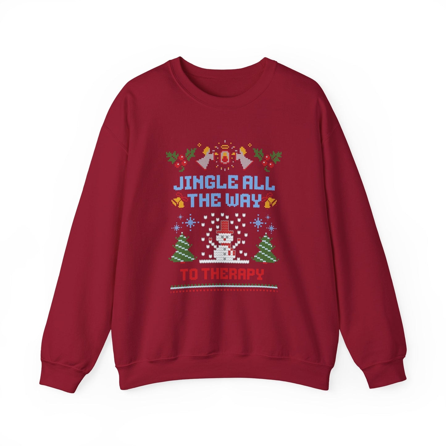 Jingle All The Way To Therapy Crewneck Printify