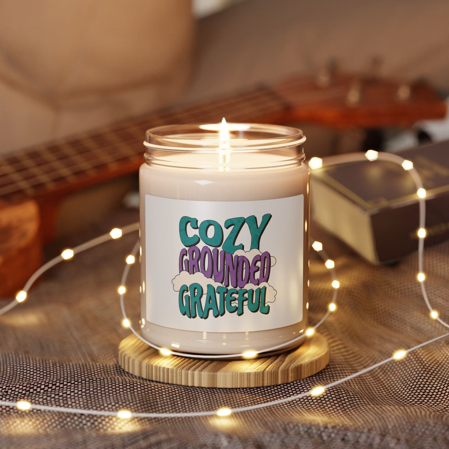 Cozy Grounded Grateful Candle (9oz) Printify