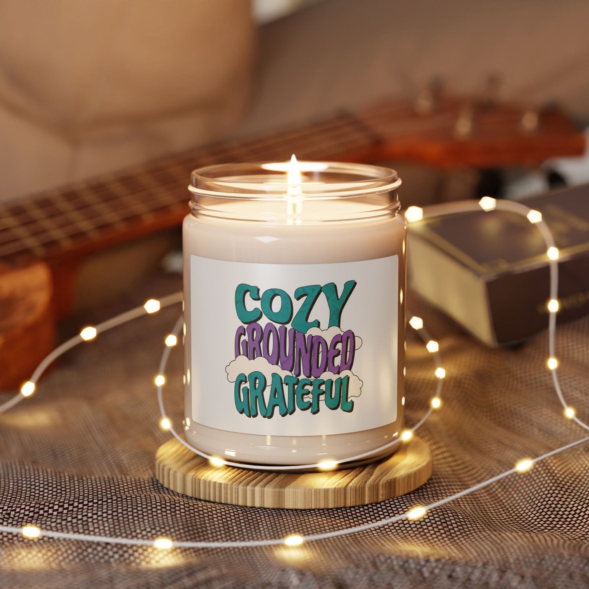 Cozy Grounded Grateful Candle (9oz) Printify
