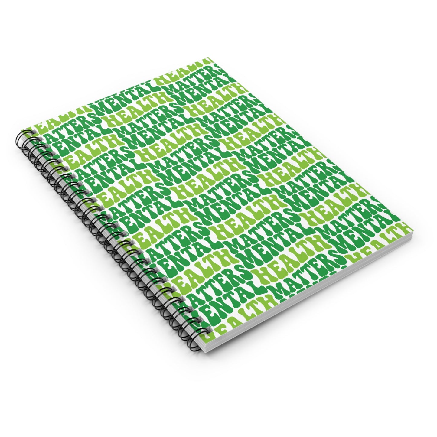 Green Mental Health Matters Spiral Notebook Printify