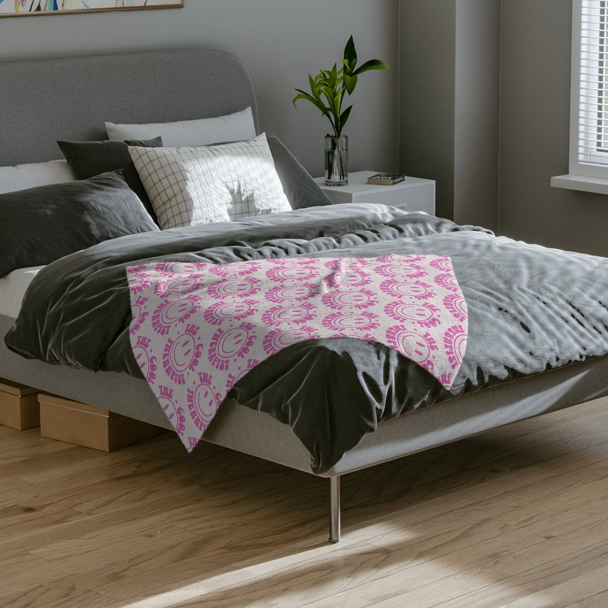 The Cool Therapist Blanket (Pink) Printify