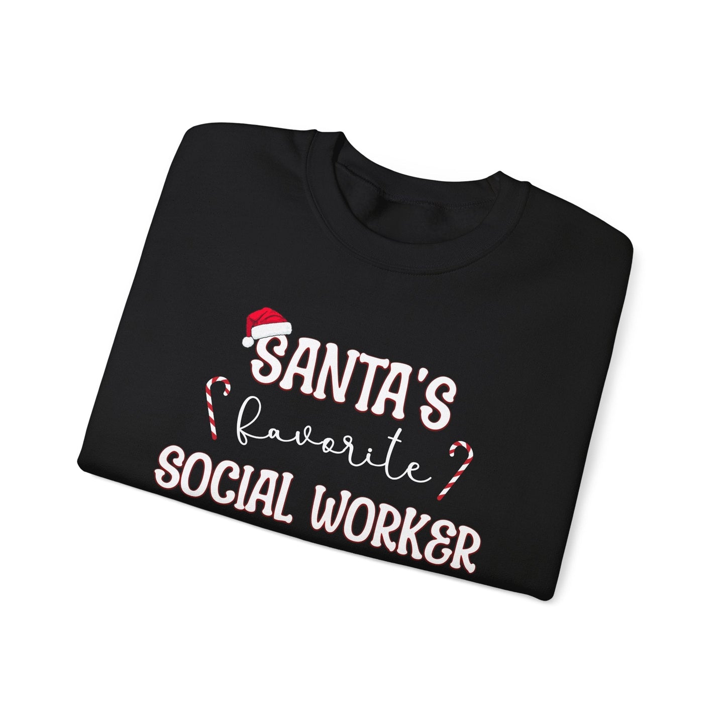 Santa's Favorite Social Worker Crewneck Printify