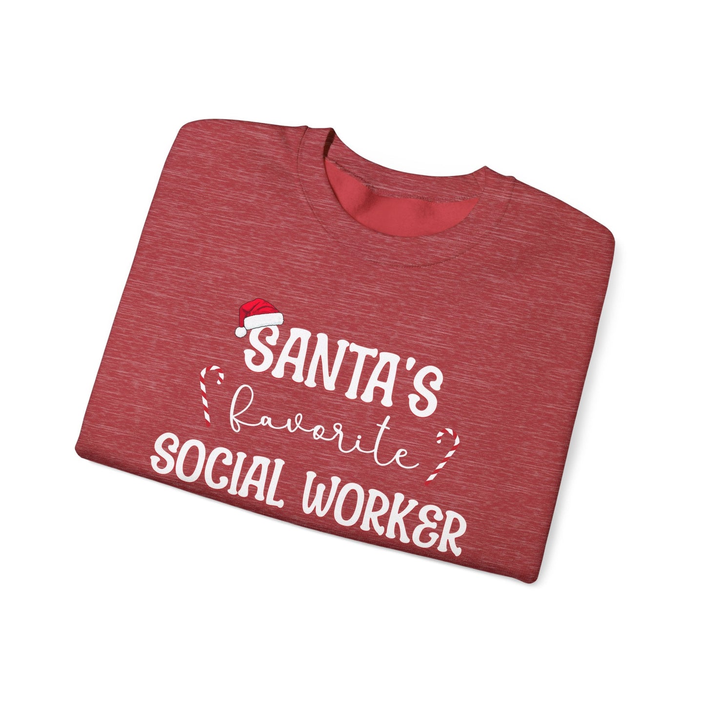 Santa's Favorite Social Worker Crewneck Printify