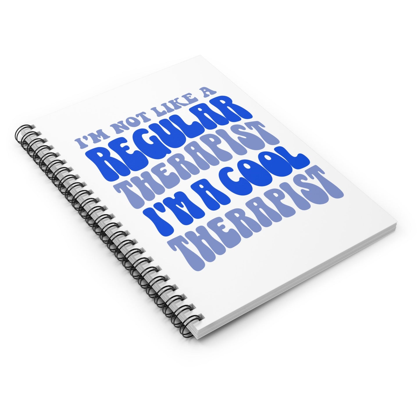 The Cool Therapist (Blue) Spiral Notebook Printify