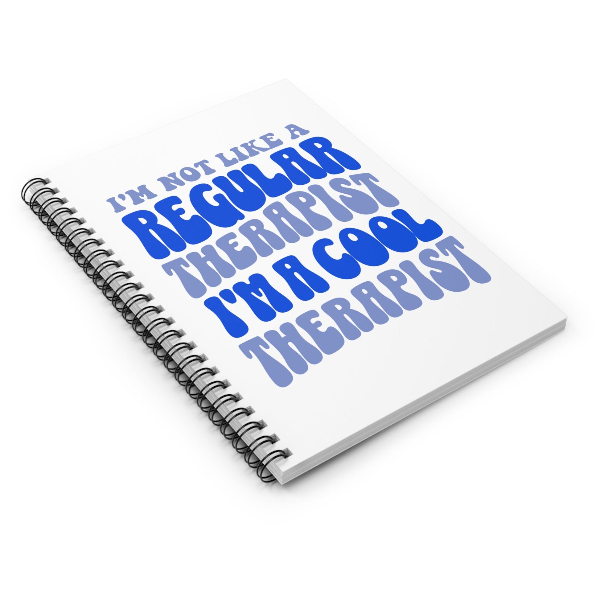 The Cool Therapist (Blue) Spiral Notebook Printify