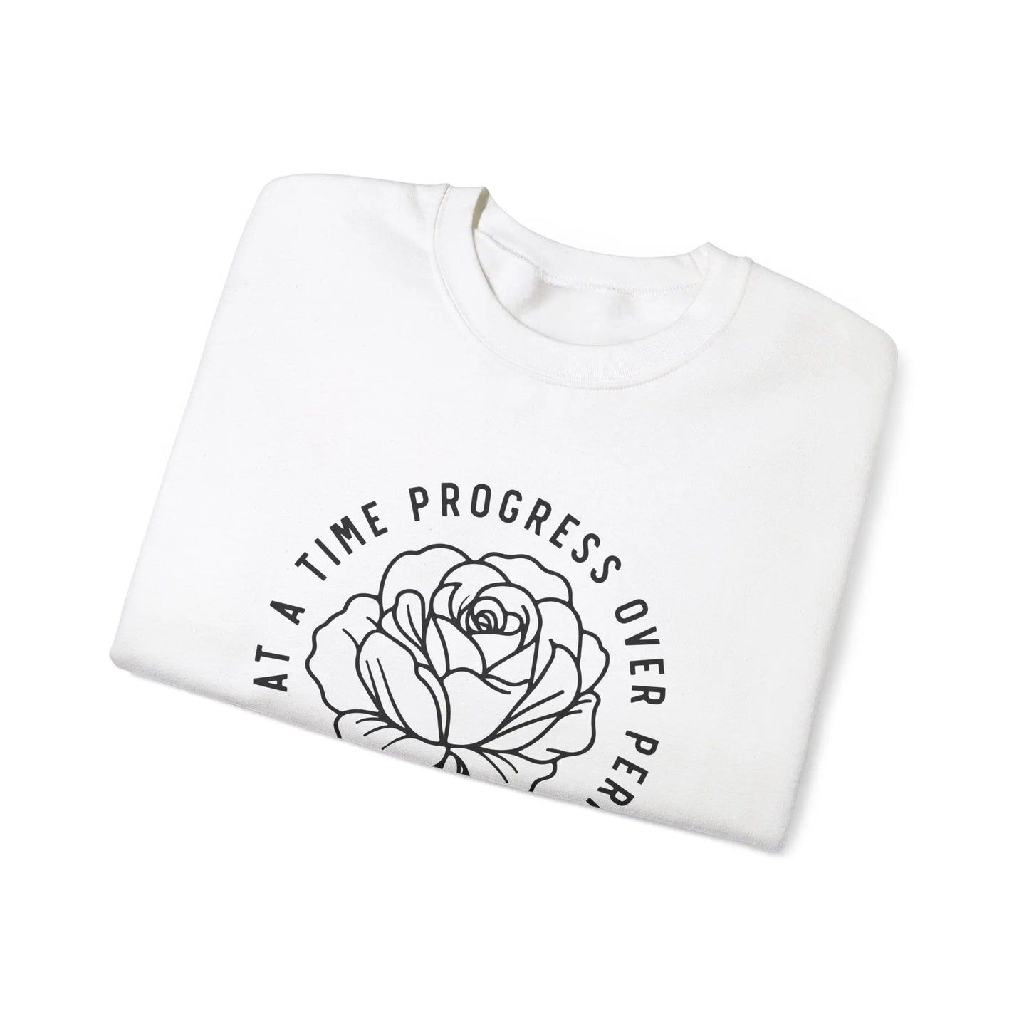 Progress Over Perfection One Step At A Time Crewneck - MindLyssMoments LLC