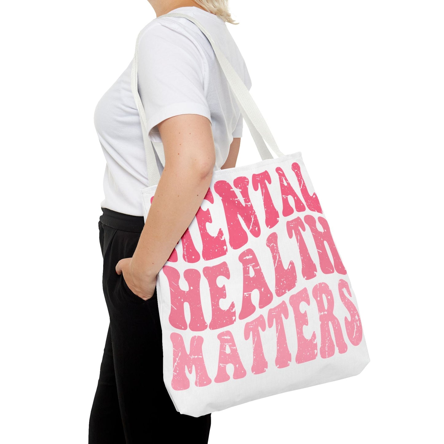 Pink Mental Health Matters Tote Printify