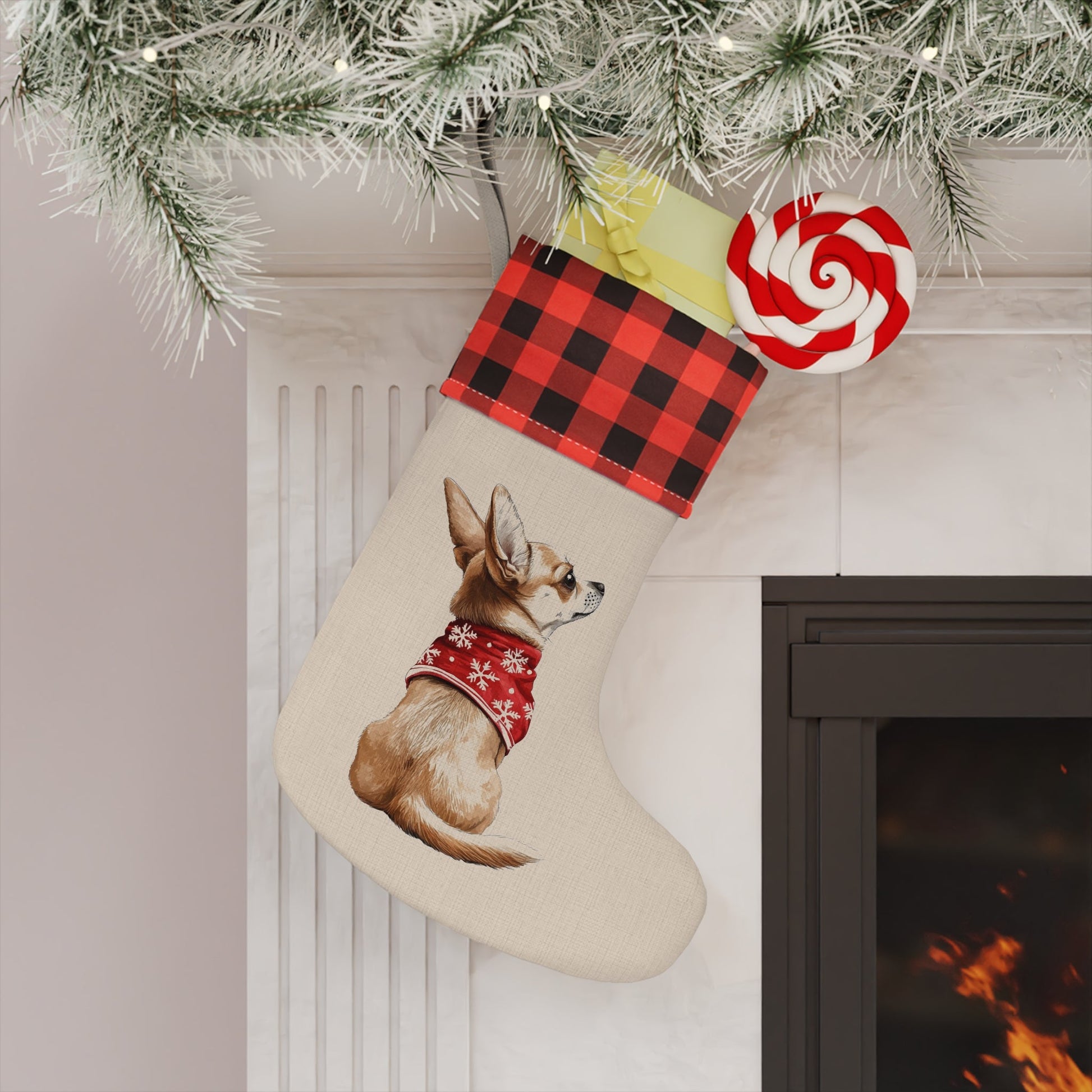 Chihuahua Christmas Stocking - Personalization Available! Printify