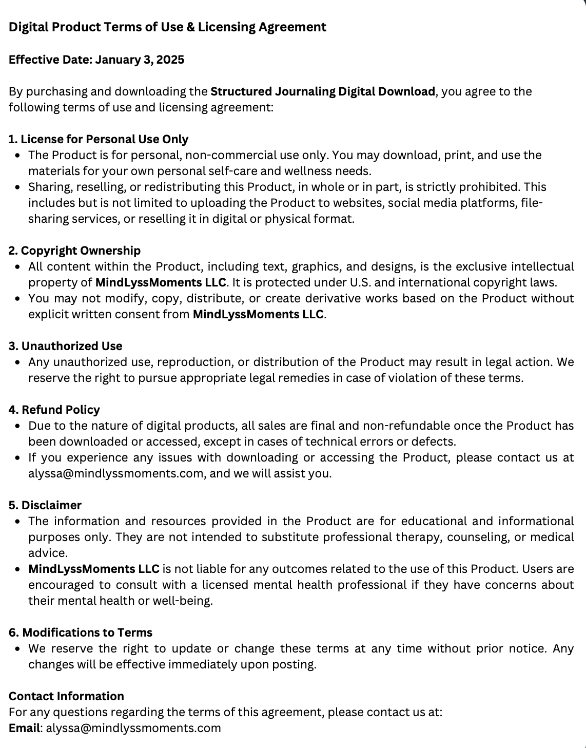 Structured Journaling