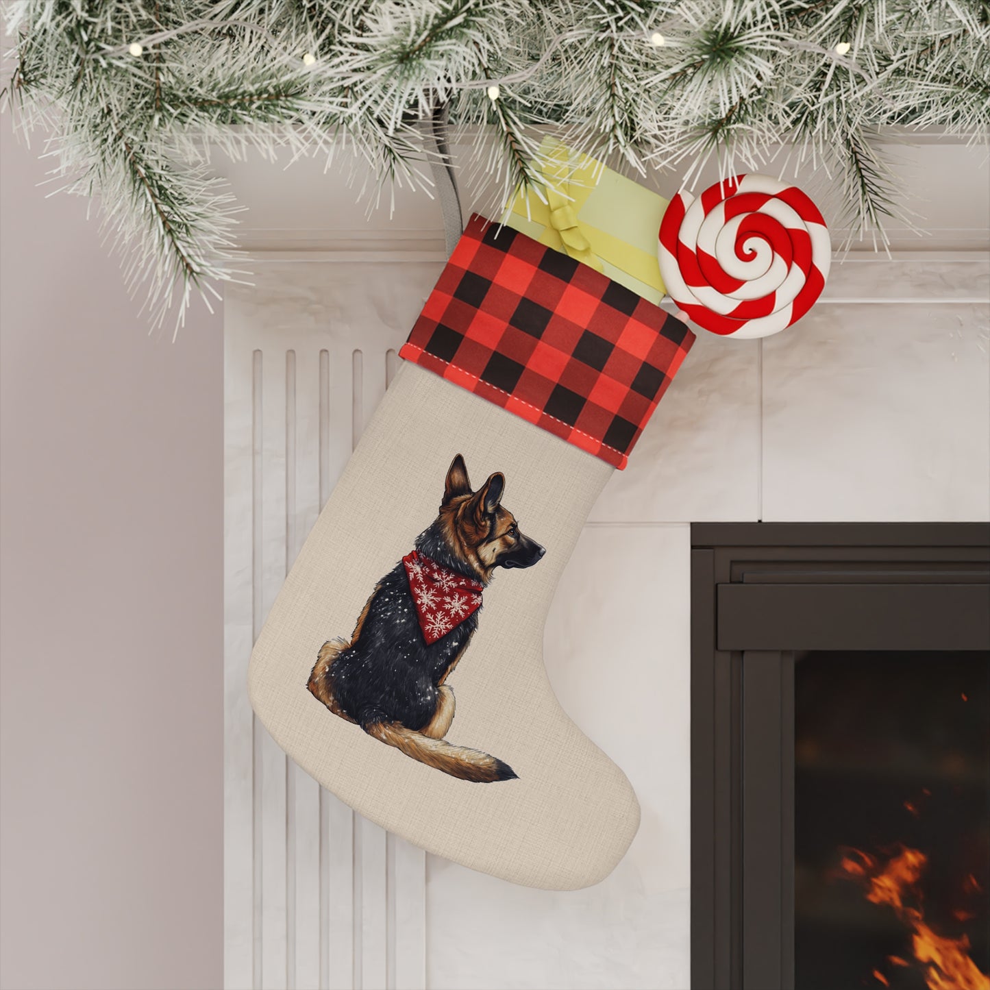 German Shepherd Christmas Stocking - Personalization Available!