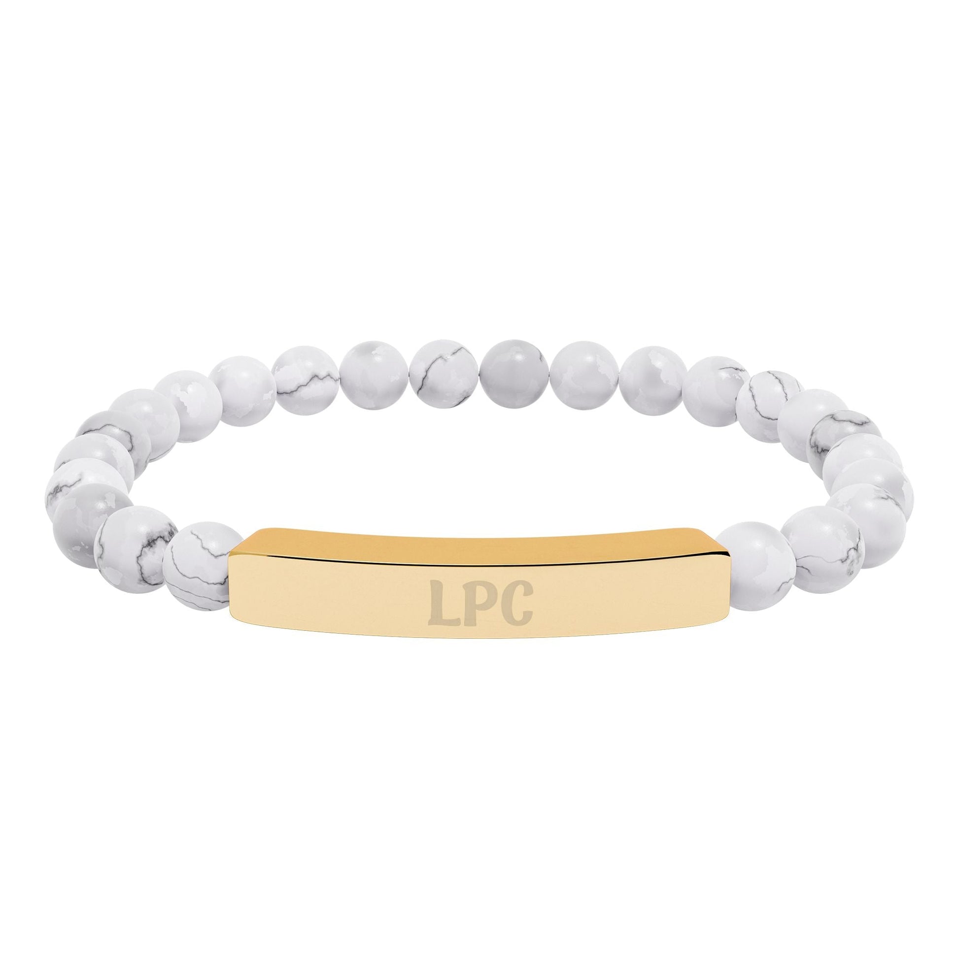 LPC Natural Stone Engraved Bracelet Printify