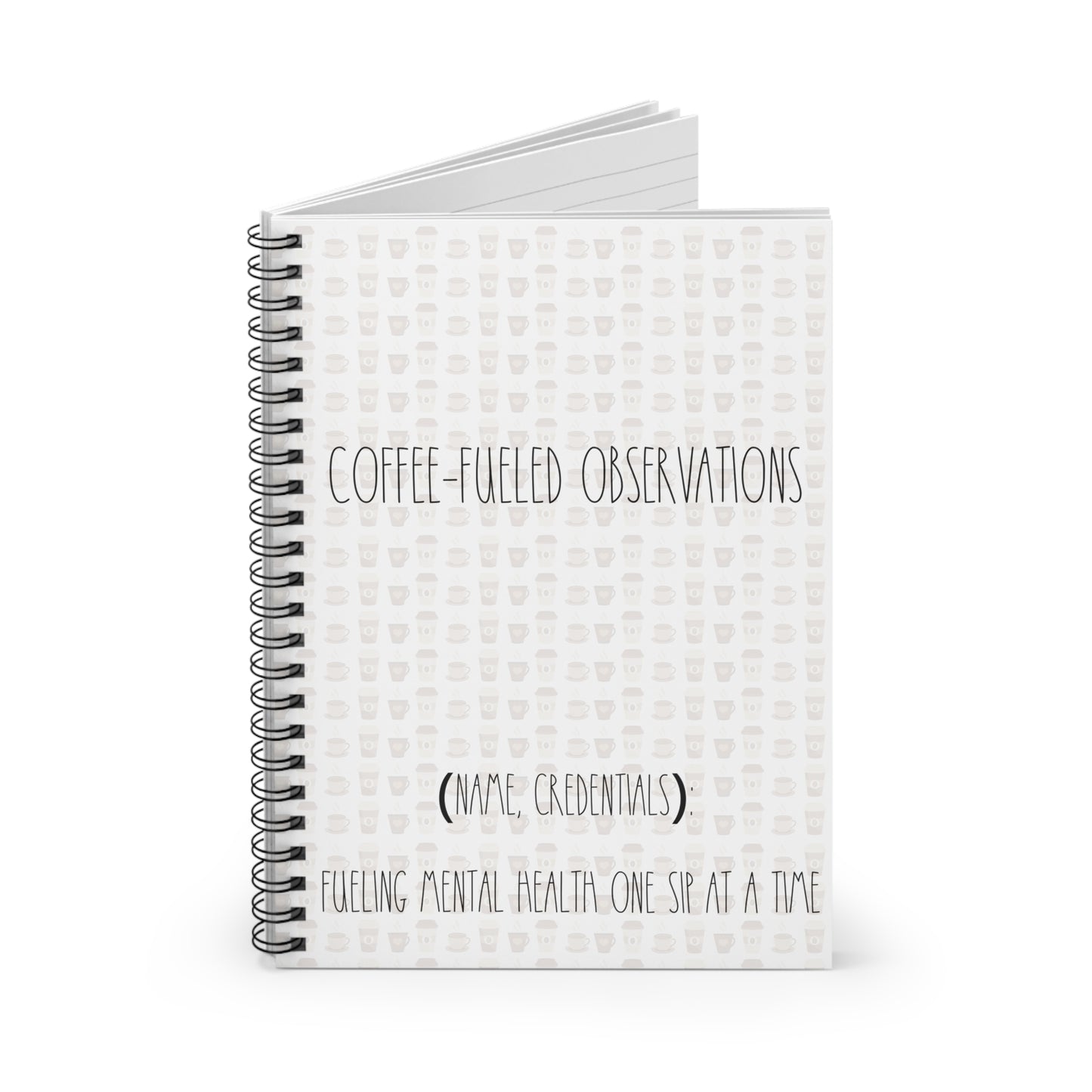 Coffee-Fueled Observations Notebook - Customizable!