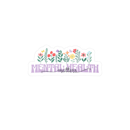 Floral Mental Health Matters Vinyl Decal