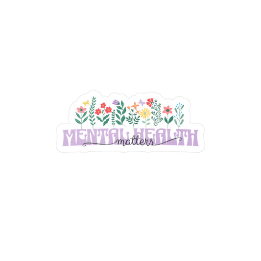 Floral Mental Health Matters Vinyl Decal