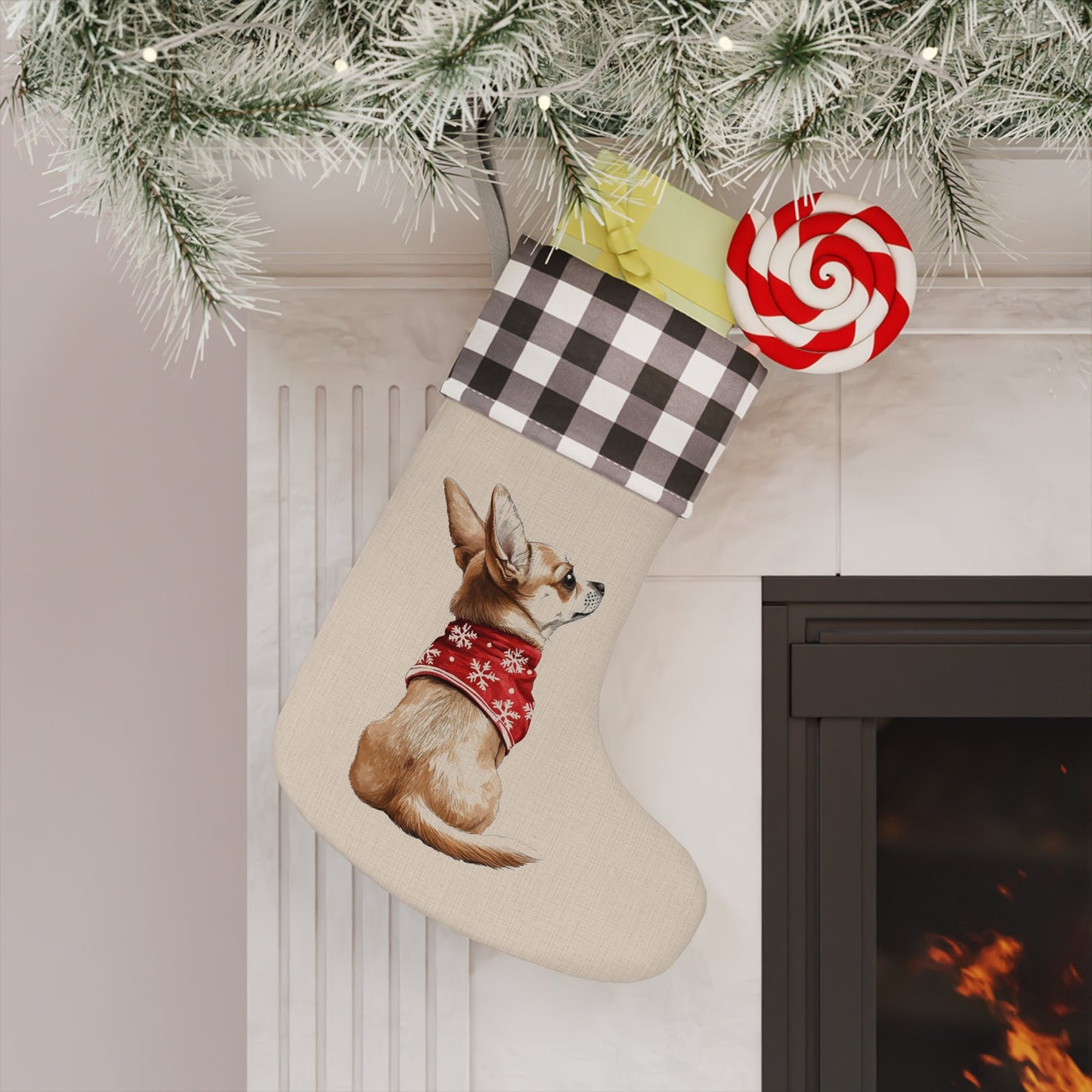 Chihuahua Christmas Stocking - Personalization Available! Printify