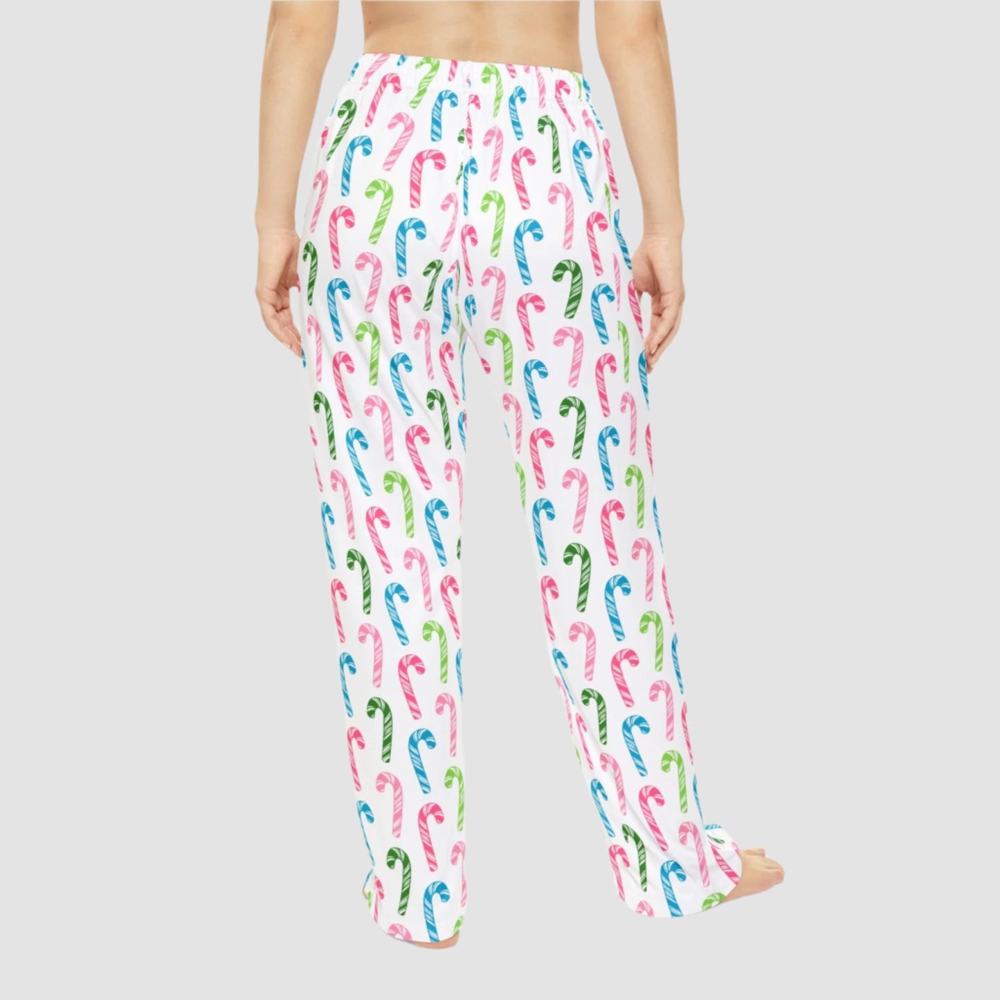 Vibrant Candy Canes Women's PJ Pants