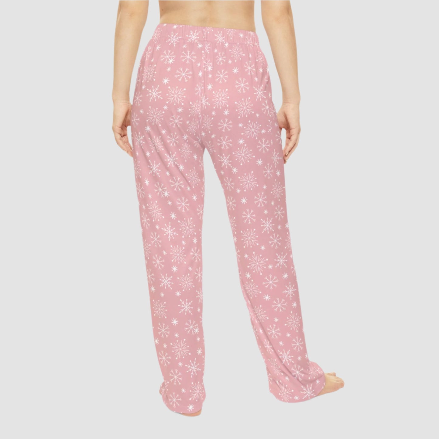 Pink Snowflakes Women's PJ Pants