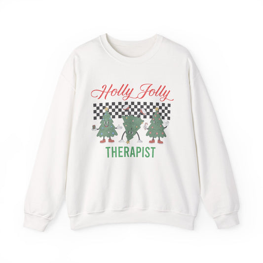 Holly Jolly Therapist Crewneck Printify