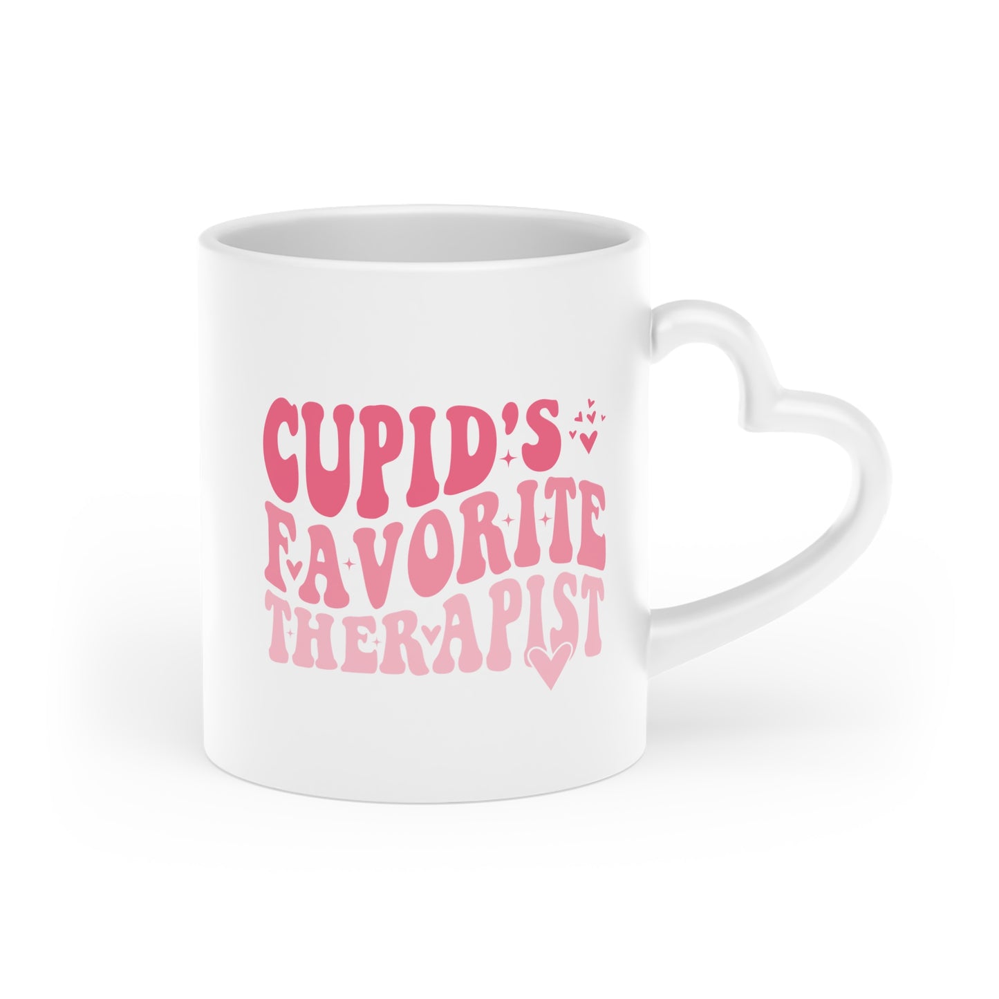Cupid's Favorite Therapist Heart Mug (11oz)