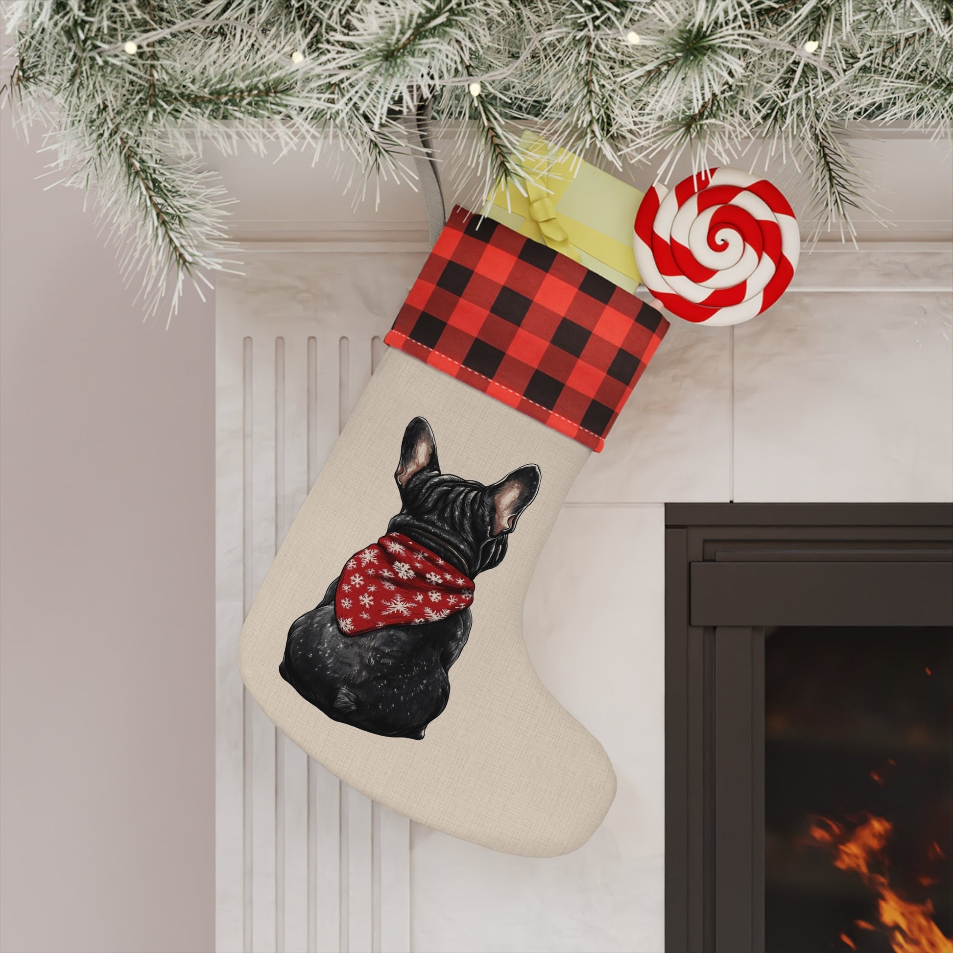 French Bulldog Christmas Stocking - Personalization Available! Printify