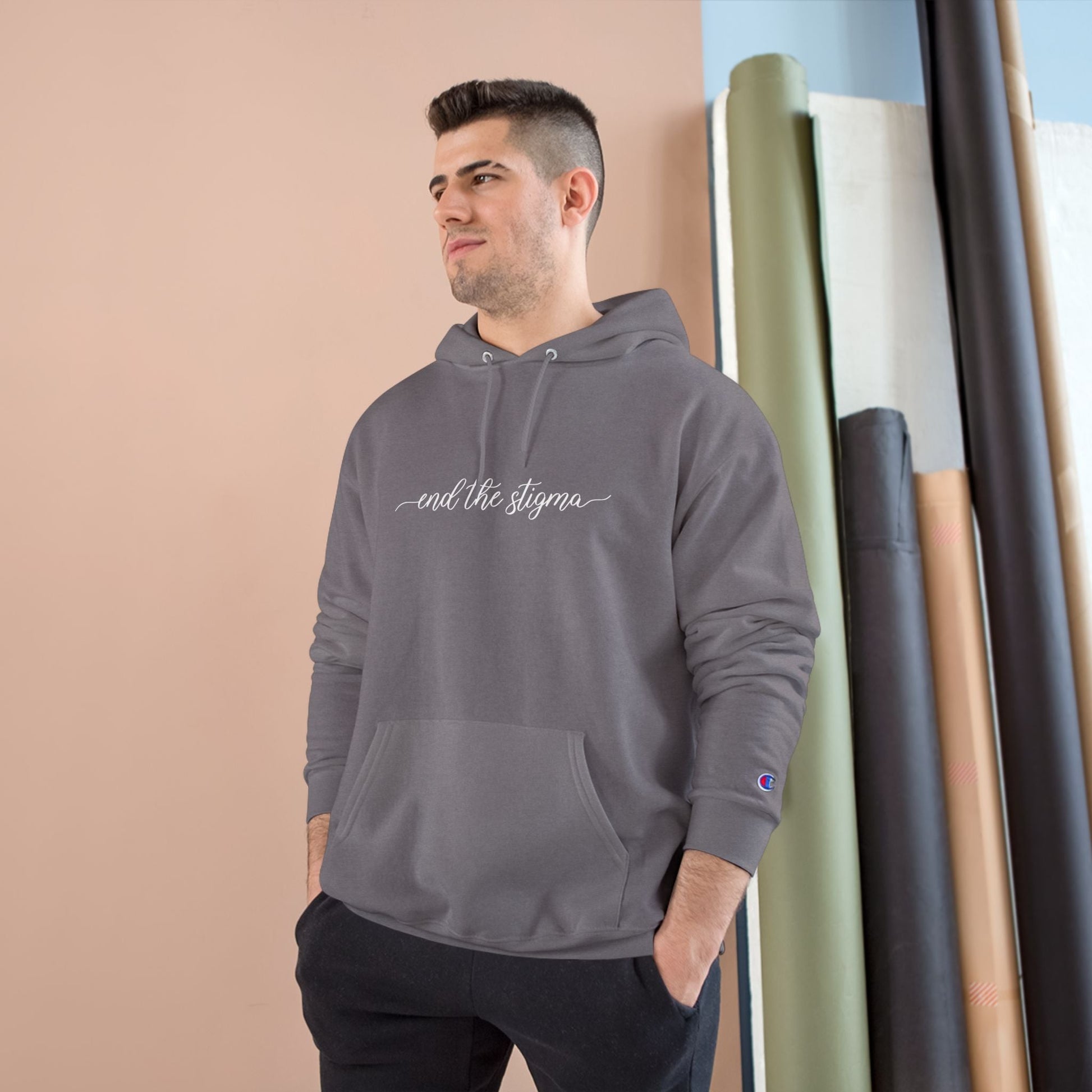 End the Stigma Champion Hoodie Printify