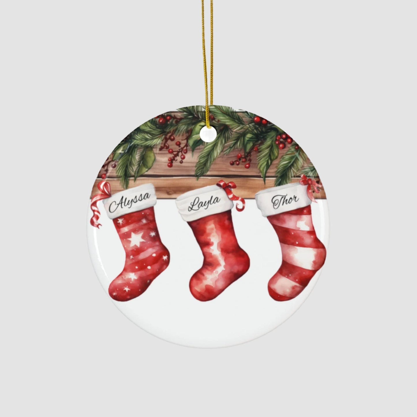 Personalized Ornament (3 Stockings)