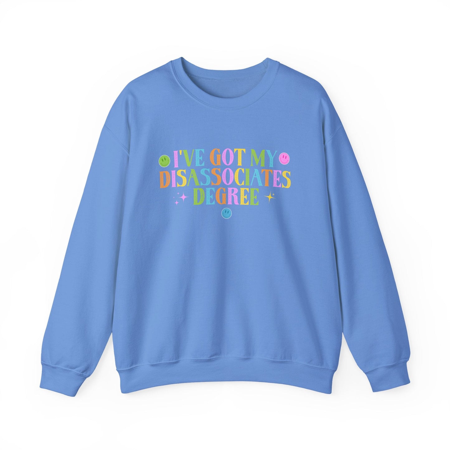 Disassociates Degree Crewneck Printify