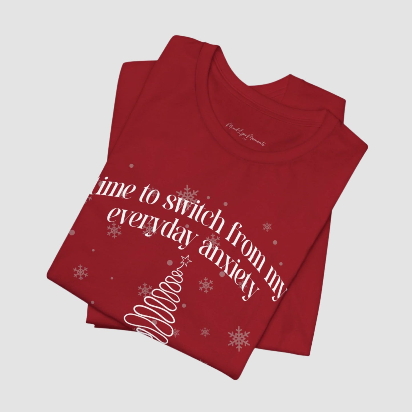 Fancy Christmas Anxiety Unisex Bella+Canvas Tee