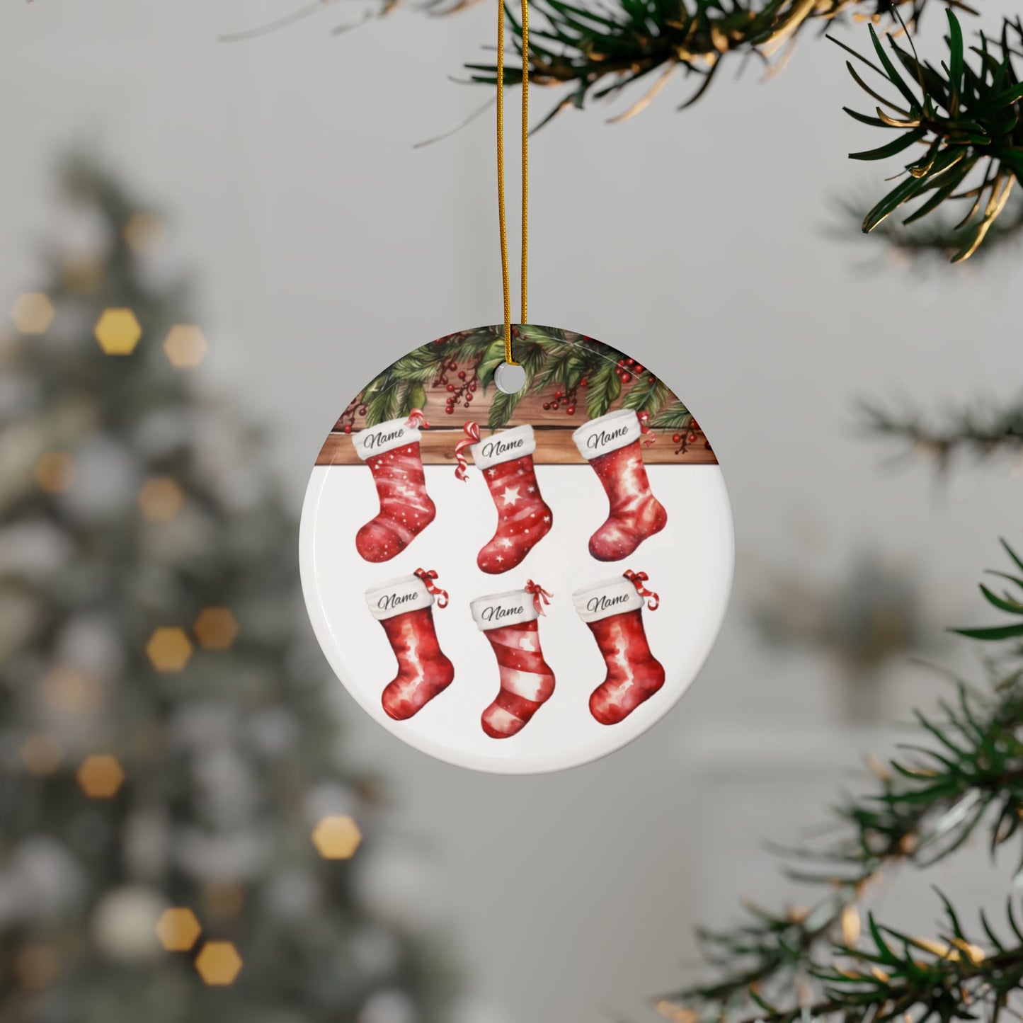 Personalized Ornament (6 Stockings)