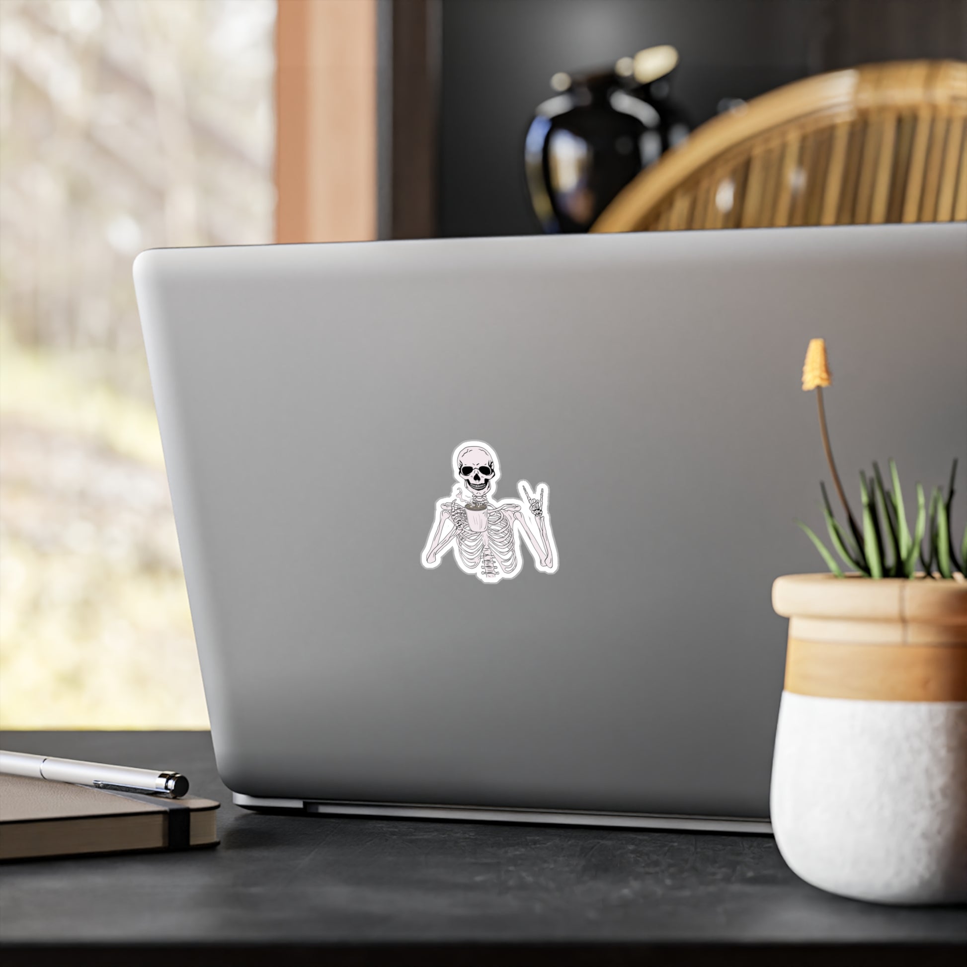 Skeleton ☕️ Vinyl Decal Printify