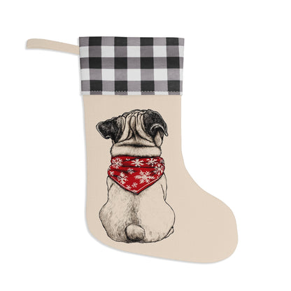 Pug Christmas Stocking - Personalization Available! Printify