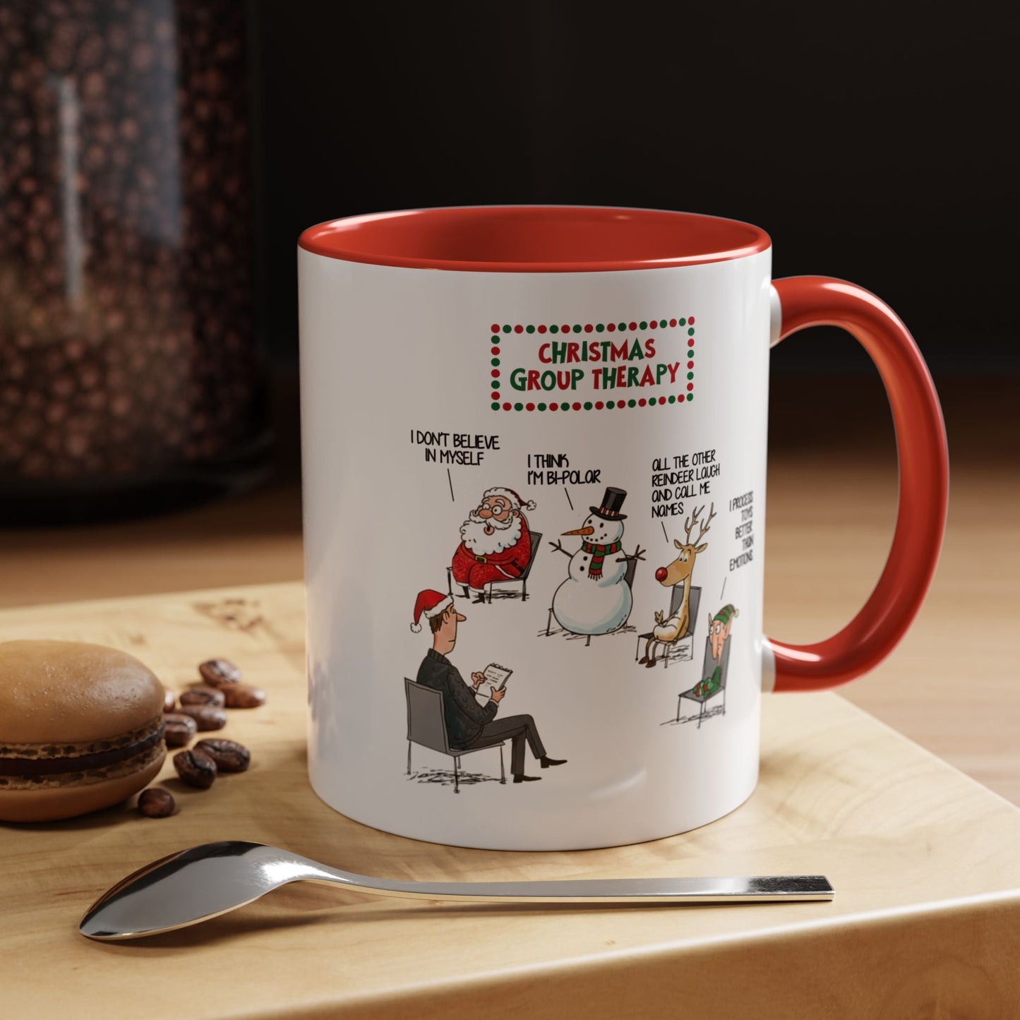 Christmas Group Therapy Mug (11oz, 15oz) Printify