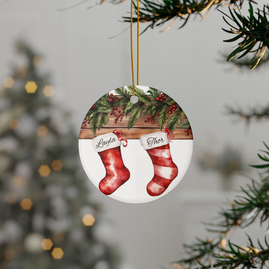 Personalized Ornament (2 Stockings)