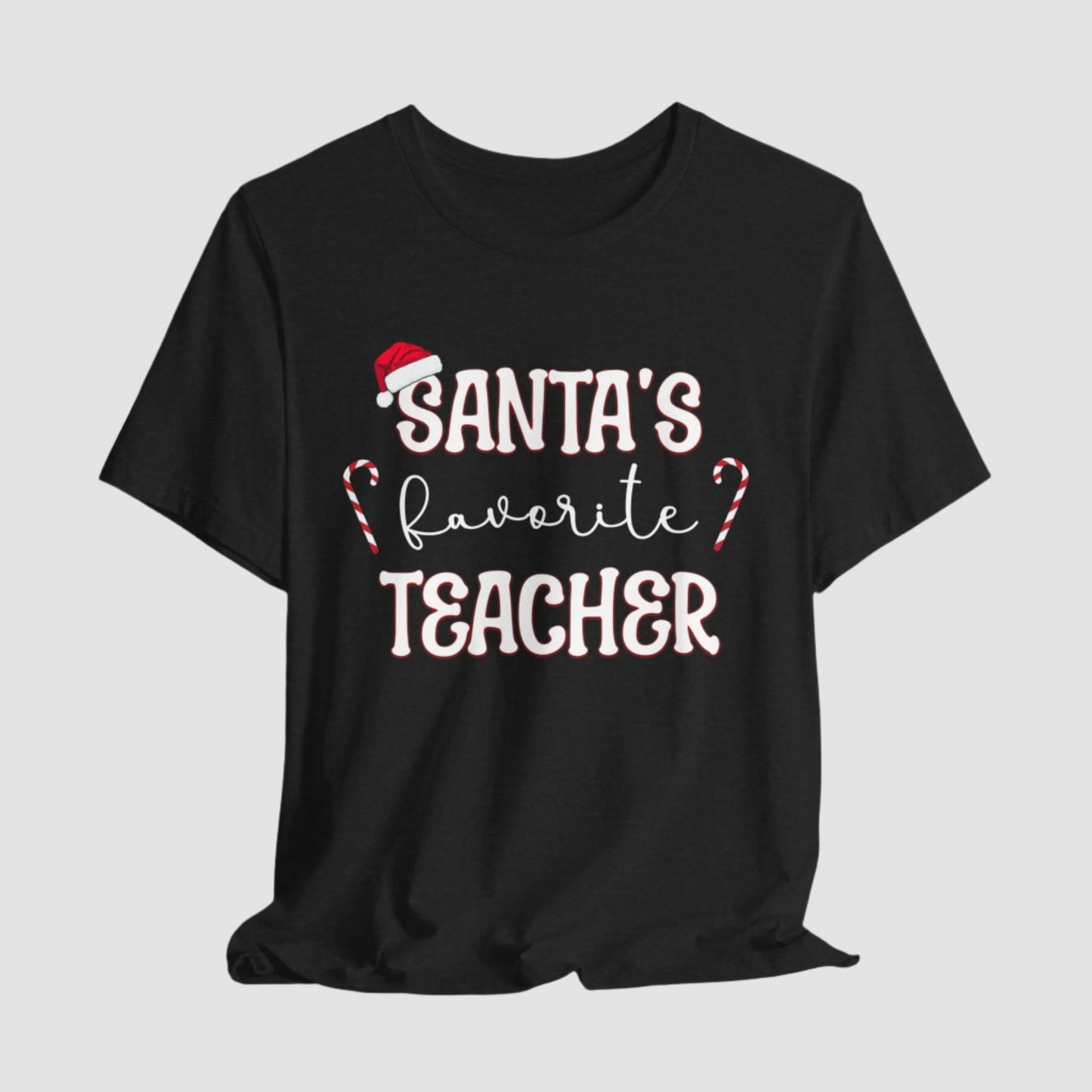 Santa's Favorite Teacher Unisex Bella+Canvas Tee