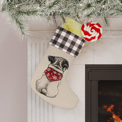 Pug Christmas Stocking - Personalization Available! Printify
