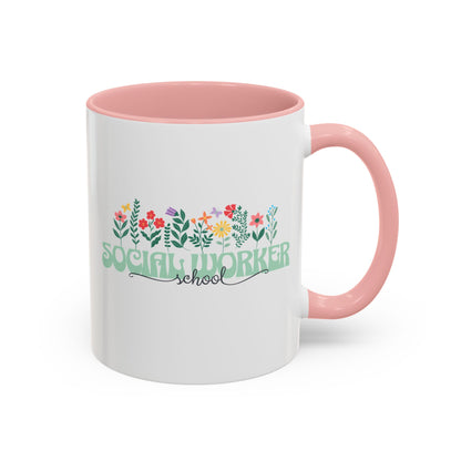 Floral School Social Worker Mug (11oz)