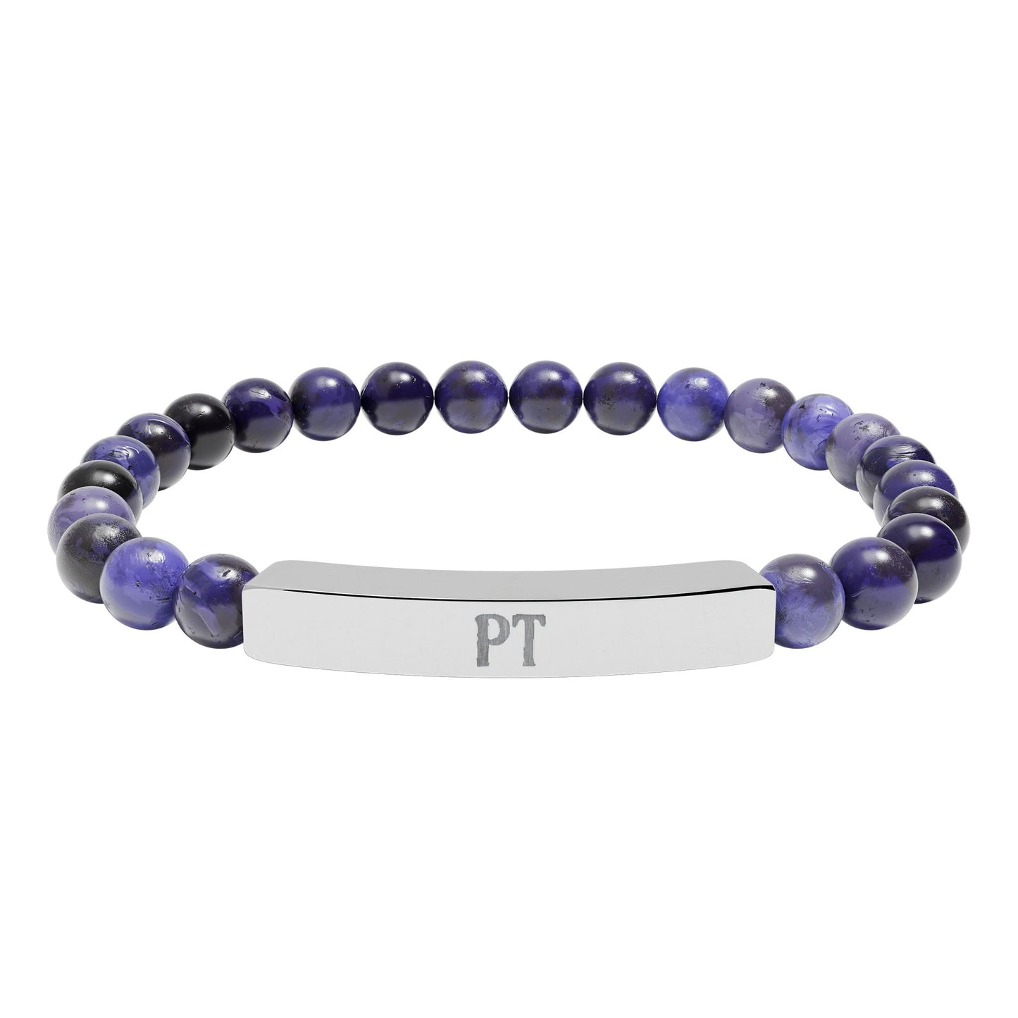 PT Natural Stone Engraved Bar Bracelet